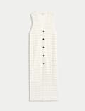 Open Stitch V-Neck Knitted Waistcoat