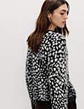 Animal Print Crew Neck Relaxed Jumper