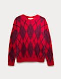 Argyle Crew Neck Jumper