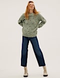 Textured Crew Neck Relaxed Jumper