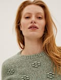 Textured Crew Neck Relaxed Jumper