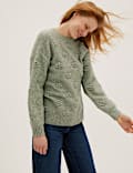 Textured Crew Neck Relaxed Jumper