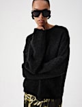 Brushed Wool Alpaca Blend Oversized Jumper