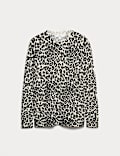 Animal Print Crew Neck Jumper