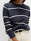 Supersoft Striped Crew Neck Jumper