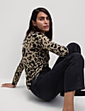 Supersoft Animal Print Crew Neck Jumper