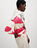 Superweicher gestreifter Pullover in Relaxed Fit mit Rundhalsausschnitt