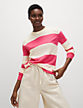 Supersoft Striped Crew Neck Relaxed Jumper