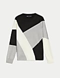 Supersoft Colour Block Crew Neck Jumper