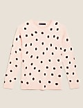 Supersoft Polka Dot Crew Neck Jumper