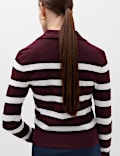 Collared Striped Slim Jumper with Wool