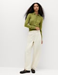 Collared Slim Jumper with Wool