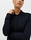 Collared Slim Jumper with Wool