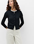 Crew Neck Button Through Cardigan