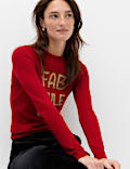 Slogan Fitted Jumper