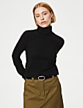 Pure Cashmere Roll Neck Jumper