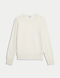 Jersey 100 % cachemira con cuello redondo