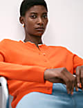 Pure Cashmere Tipped Detail Cardigan