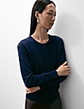 Pure Cashmere Crew Neck Cardigan