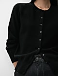 Pure Cashmere Crew Neck Cardigan