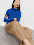 Pure Cashmere Roll Neck Jumper