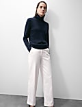Pure Cashmere Roll Neck Jumper