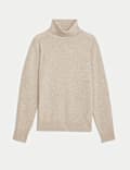 Pure Cashmere Roll Neck Jumper
