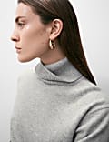 Pure Cashmere Roll Neck Jumper
