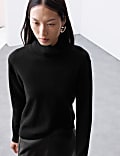 Pure Cashmere Roll Neck Jumper