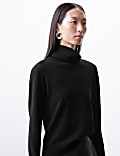 Pure Cashmere Roll Neck Jumper