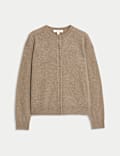 Pure Cashmere Crew Neck Relaxed Cardigan