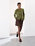 Pure Cashmere Crew Neck Relaxed Cardigan