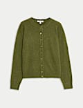 Pure Cashmere Crew Neck Relaxed Cardigan