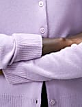 Pure Cashmere Crew Neck Relaxed Cardigan