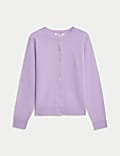 Pure Cashmere Crew Neck Relaxed Cardigan