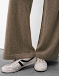 Pure Cashmere Wide Leg Trousers