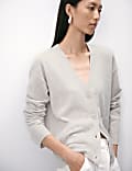Pure Cashmere V-Neck Button Front Cardigan