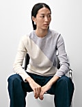 Pure Cashmere Colour Block Jumper