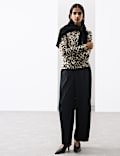 Pure Cashmere Animal Print Crew Neck Jumper