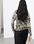 Pure Cashmere Animal Print Crew Neck Jumper