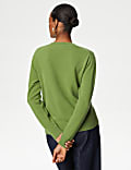 Pure Cashmere Textured Crew Neck Jumper