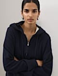 Pure Cashmere Zip Up Hoodie