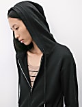 Pure Cashmere Zip Up Hoodie