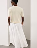 Pure Cashmere Crew Neck Cropped Cardigan