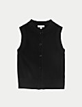 Pure Cashmere Button Through Knitted Vest