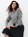 Star Embellished Crew Neck Jumper