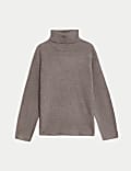 Gerippter Rollkragenpullover