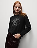 Soft Touch Star Crew Neck Jumper
