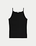 Square Neck Fitted Knitted Vest