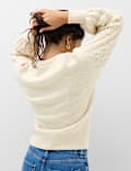 Cable Knit Crew Neck Slim Fit Jumper